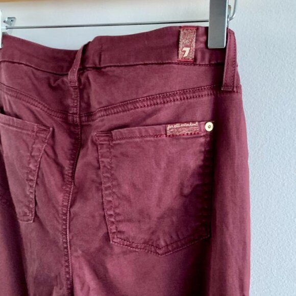 7famk B(AIR) Colour Ankle Skinny Jean Denim in Oxblood - Picture 12 of 16